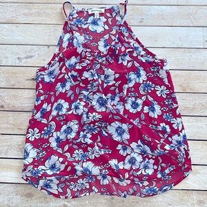 Monteau Red Floral Tank Top (M)